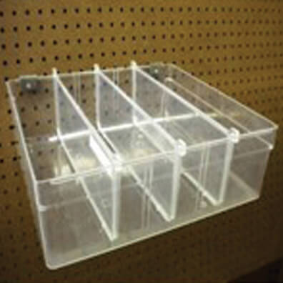 Modern Retail Display - Clear Plastic Organizer Bin