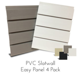 Modern Retail Display - PVC Slatwall Panels - 4 Pack